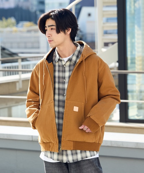 2AM(ツーエイエム)の「Duck-Weave Full-Zip Blouson Parka / ダックコットン キルティングライナー フルジップフーデッドブルゾン(ブルゾン・メンズ・オリーブ/ブラウン・L)」の4枚目の写真