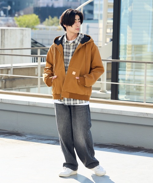 2AM(ツーエイエム)の「Duck-Weave Full-Zip Blouson Parka / ダックコットン キルティングライナー フルジップフーデッドブルゾン(ブルゾン・メンズ・オリーブ/ブラウン・L)」の6枚目の写真