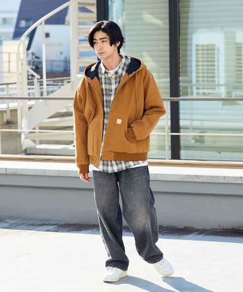 2AM(ツーエイエム)の「Duck-Weave Full-Zip Blouson Parka / ダックコットン キルティングライナー フルジップフーデッドブルゾン(ブルゾン・メンズ・オリーブ/ブラウン・L)」の7枚目の写真