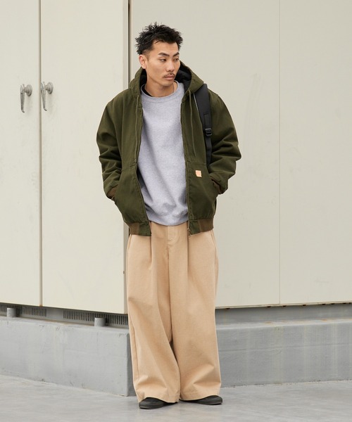 2AM(ツーエイエム)の「Duck-Weave Full-Zip Blouson Parka / ダックコットン キルティングライナー フルジップフーデッドブルゾン(ブルゾン・メンズ・オリーブ/ブラウン・L)」の14枚目の写真