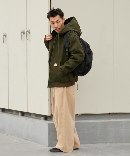 2AM(ツーエイエム)の「Duck-Weave Full-Zip Blouson Parka / ダックコットン キルティングライナー フルジップフーデッドブルゾン(ブルゾン・メンズ・オリーブ/ブラウン・L)」の15枚目の写真