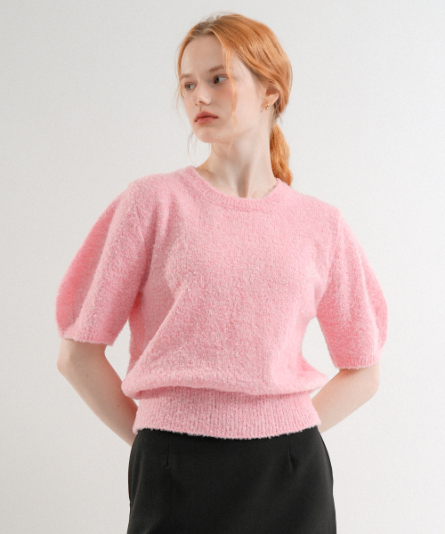VLETI（ブレッティ）の「Loop Round Half Knit (Pink)（ニット/セーター・レディース・ピンク・FREE）」の2枚目の写真
