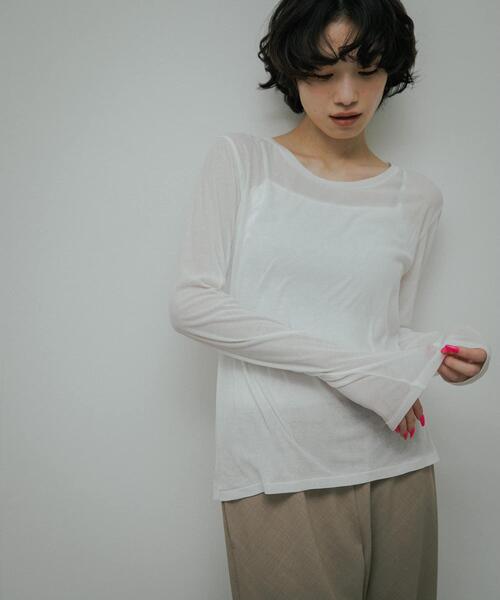 URBAN RESEARCH DOORS(アーバンリサーチドアーズ)の「Sheer Cotton Long-Sleeve T-shirts(Tシャツ/カットソー・レディース・ブラウン/オフホワイト・FREE)」の11枚目の写真