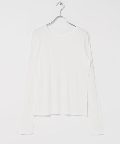 URBAN RESEARCH DOORS(アーバンリサーチドアーズ)の「Sheer Cotton Long-Sleeve T-shirts(Tシャツ/カットソー・レディース・ブラウン/オフホワイト・FREE)」の17枚目の写真