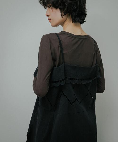 URBAN RESEARCH DOORS(アーバンリサーチドアーズ)の「Sheer Cotton Long-Sleeve T-shirts(Tシャツ/カットソー・レディース・ブラウン/オフホワイト・FREE)」の19枚目の写真