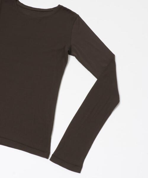 URBAN RESEARCH DOORS(アーバンリサーチドアーズ)の「Sheer Cotton Long-Sleeve T-shirts(Tシャツ/カットソー・レディース・ブラウン/オフホワイト・FREE)」の5枚目の写真
