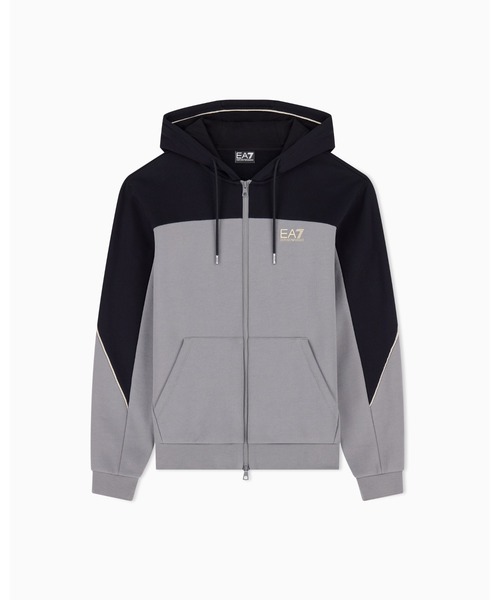EMPORIO ARMANI EA7(エンポリオアルマーニイーエーセブン)の「<オンライン限定>【エンポリオ アルマーニ EA7】レギュラーフィット カラーブロック フルジップ パーカー(パーカー・メンズ・グレー・LARGE/X-SMALL/X-LARGE/SMALL/MEDIUM)」の3枚目の写真