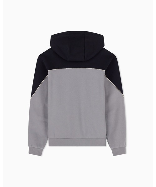 EMPORIO ARMANI EA7(エンポリオアルマーニイーエーセブン)の「<オンライン限定>【エンポリオ アルマーニ EA7】レギュラーフィット カラーブロック フルジップ パーカー(パーカー・メンズ・グレー・LARGE/X-SMALL/X-LARGE/SMALL/MEDIUM)」の4枚目の写真