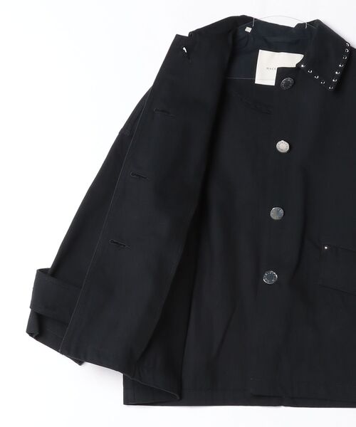 Mackintosh(マッキントッシュ)の「NEW HUMBIE DNM JK STUD MB EX(デニムジャケット・レディース・ワンウォッシュ/ブラック・6)」の6枚目の写真