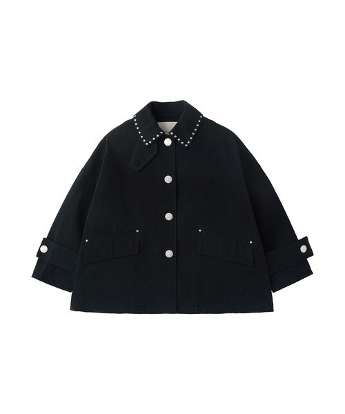 Mackintosh(マッキントッシュ)の「NEW HUMBIE DNM JK STUD MB EX(デニムジャケット・レディース・ワンウォッシュ/ブラック・6)」の2枚目の写真