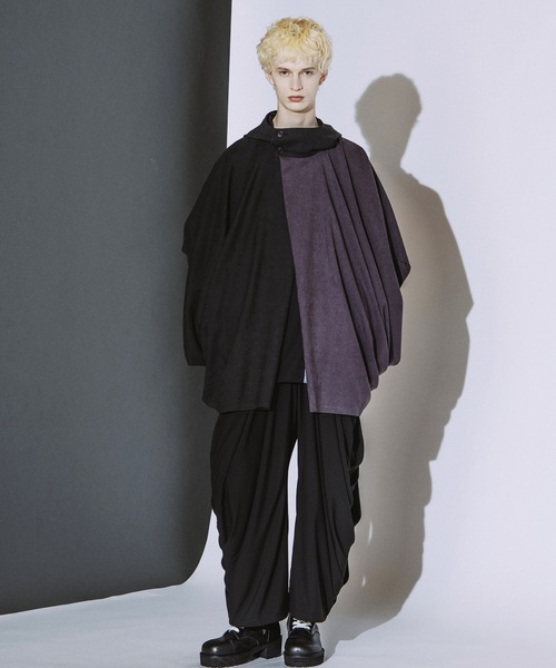 NO ID.(ノーアイディ)の「【NO ID.】Multiway Hooded Cocoon Coat / マルチウェイ フーデッド コクーン コート(モッズコート・メンズ・パープル/グレー/ブラック・ONE)」の12枚目の写真