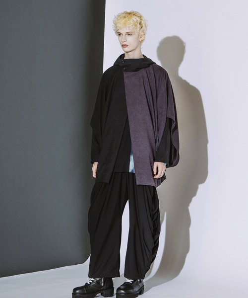 NO ID.(ノーアイディ)の「【NO ID.】Multiway Hooded Cocoon Coat / マルチウェイ フーデッド コクーン コート(モッズコート・メンズ・パープル/グレー/ブラック・ONE)」の14枚目の写真