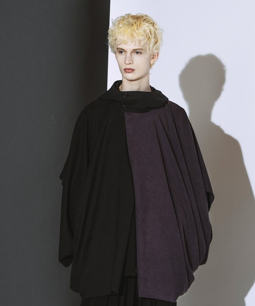 NO ID.(ノーアイディ)の「【NO ID.】Multiway Hooded Cocoon Coat / マルチウェイ フーデッド コクーン コート(モッズコート・メンズ・パープル/グレー/ブラック・ONE)」の10枚目の写真