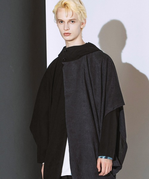 NO ID.(ノーアイディ)の「【NO ID.】Multiway Hooded Cocoon Coat / マルチウェイ フーデッド コクーン コート(モッズコート・メンズ・パープル/グレー/ブラック・ONE)」の7枚目の写真