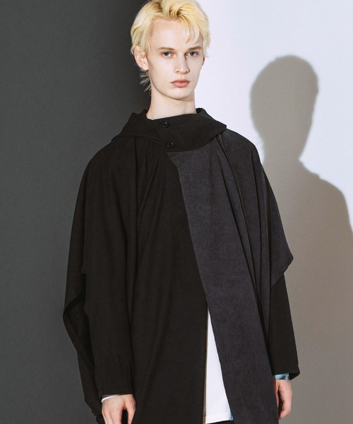 NO ID.(ノーアイディ)の「【NO ID.】Multiway Hooded Cocoon Coat / マルチウェイ フーデッド コクーン コート(モッズコート・メンズ・パープル/グレー/ブラック・ONE)」の8枚目の写真