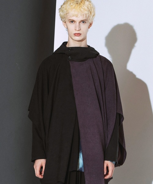 NO ID.(ノーアイディ)の「【NO ID.】Multiway Hooded Cocoon Coat / マルチウェイ フーデッド コクーン コート(モッズコート・メンズ・パープル/グレー/ブラック・ONE)」の6枚目の写真