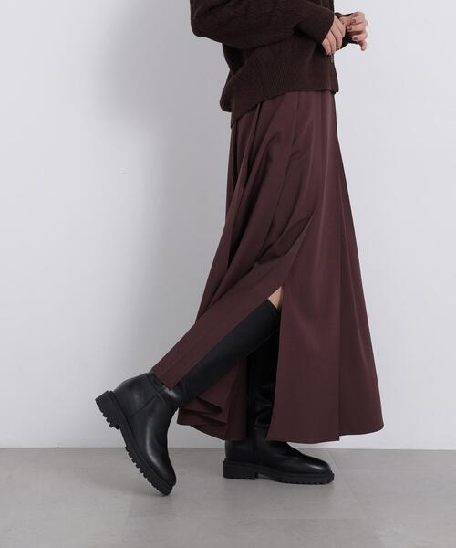 N.（N. Natural Beauty Basic）（エヌエヌナチュラルビューティーベーシック）の「ツイルプリーツスリットスカート（スカート・レディース・キャメル/ブラウン・SMALL/MEDIUM）」の2枚目の写真