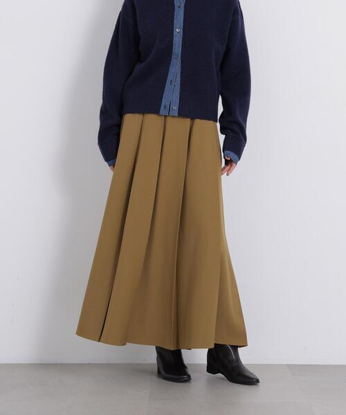 N.（N. Natural Beauty Basic）（エヌエヌナチュラルビューティーベーシック）の「ツイルプリーツスリットスカート（スカート・レディース・キャメル/ブラウン・SMALL/MEDIUM）」の5枚目の写真