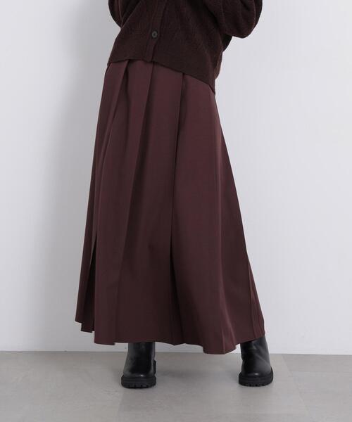 N.（N. Natural Beauty Basic）（エヌエヌナチュラルビューティーベーシック）の「ツイルプリーツスリットスカート（スカート・レディース・キャメル/ブラウン・SMALL/MEDIUM）」の16枚目の写真