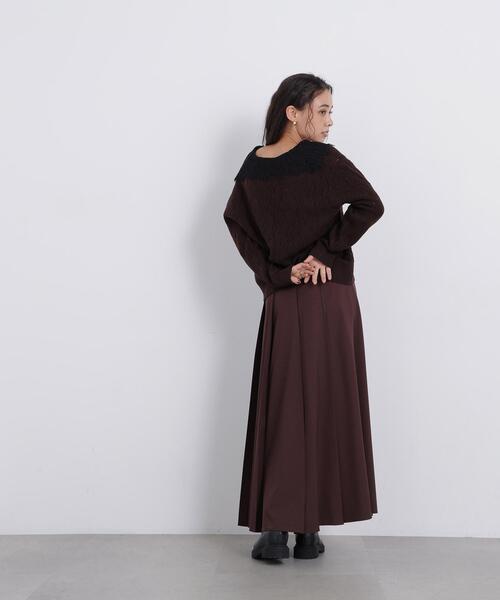 N.（N. Natural Beauty Basic）（エヌエヌナチュラルビューティーベーシック）の「ツイルプリーツスリットスカート（スカート・レディース・キャメル/ブラウン・SMALL/MEDIUM）」の19枚目の写真