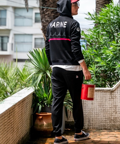 muta marine（ムータ・マリン）の「muta MARINE/ムータ マリン/別注Set-up Pants Metal Wave（スウェットパンツ・メンズ・ブラック/グレー・MEDIUM/X-LARGE/LARGE/SMALL）」の5枚目の写真