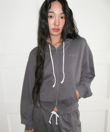 CLASSIC EASY HOODIE ZIP-UP CHARCOAL