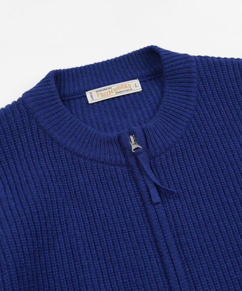 FRIZMWORKS(フリズムワークス)の「WOOL DECK ZIP UP CARDIGAN _ COBALT BLUE(カーディガン/ボレロ・メンズ・その他・SMALL/MEDIUM/LARGE/X-LARGE)」の3枚目の写真