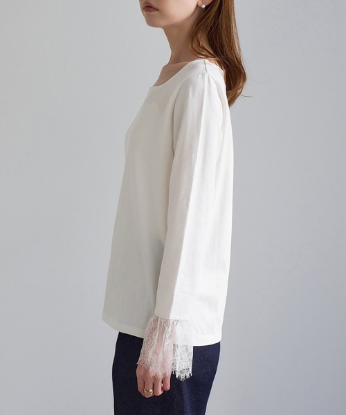 ROPE' PICNIC(ロペピクニック)の「アソート袖切り替えインナートップス/レース・プリーツ・ギャザー(Tシャツ/カットソー・レディース・ホワイト系その他2/ホワイト/ブラック/ホワイト系その他・FREE)」の16枚目の写真