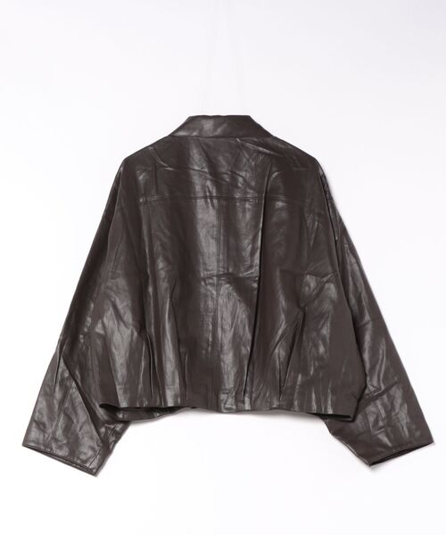 LAULEN(ローレン)の「hem tuck zip blouson /裾タックジップブルゾン(ブルゾン・レディース・ブラウン・FREE)」の3枚目の写真