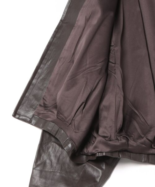 LAULEN(ローレン)の「hem tuck zip blouson /裾タックジップブルゾン(ブルゾン・レディース・ブラウン・FREE)」の2枚目の写真