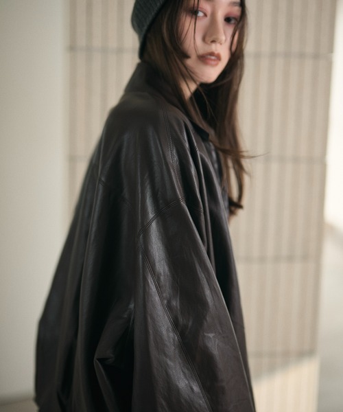 LAULEN(ローレン)の「hem tuck zip blouson /裾タックジップブルゾン(ブルゾン・レディース・ブラウン・FREE)」の13枚目の写真