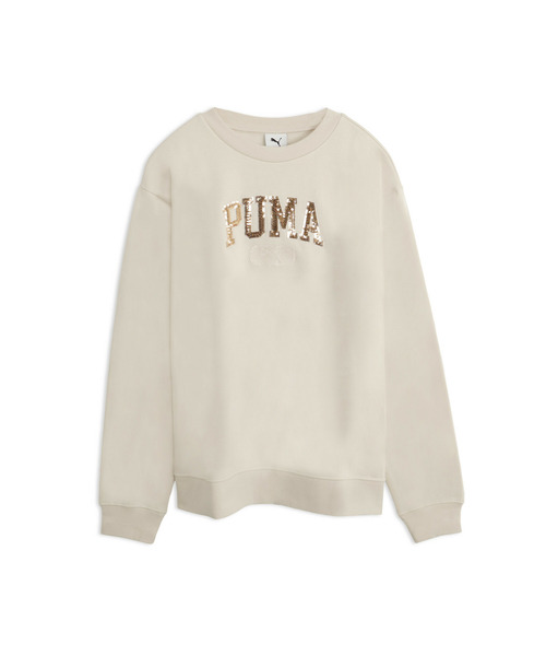 PUMA(プーマ)の「PUMA プーマ ウィメンズ ESS スパンコール スタンダード クルースウェット(スウェット・レディース・オフホワイト/ブラック/ダークブラウン系・MEDIUM/X-SMALL/SMALL/LARGE)」の2枚目の写真