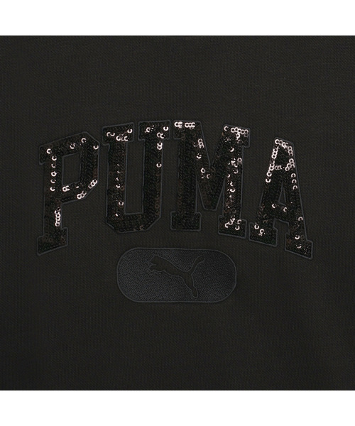 PUMA(プーマ)の「PUMA プーマ ウィメンズ ESS スパンコール スタンダード クルースウェット(スウェット・レディース・オフホワイト/ブラック/ダークブラウン系・MEDIUM/X-SMALL/SMALL/LARGE)」の6枚目の写真