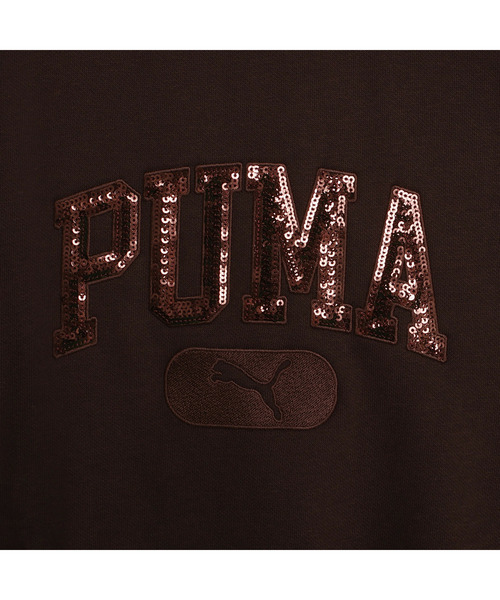 PUMA(プーマ)の「PUMA プーマ ウィメンズ ESS スパンコール スタンダード クルースウェット(スウェット・レディース・オフホワイト/ブラック/ダークブラウン系・MEDIUM/X-SMALL/SMALL/LARGE)」の18枚目の写真