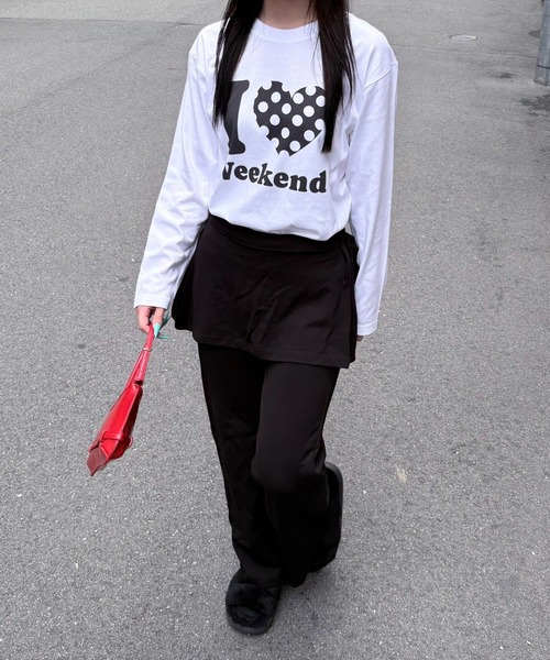 etta（エタ）の「ドット柄ハートロンT／長袖Tシャツ（Tシャツ/カットソー・レディース・ホワイト/A・MEDIUM）」の18枚目の写真