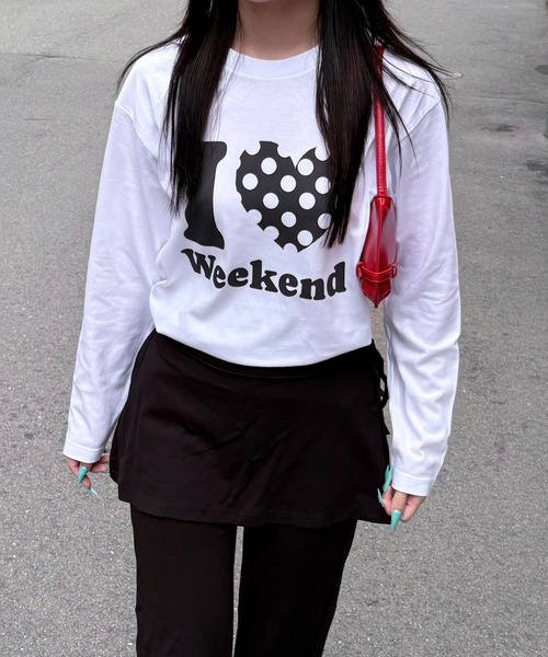 etta（エタ）の「ドット柄ハートロンT／長袖Tシャツ（Tシャツ/カットソー・レディース・ホワイト/A・MEDIUM）」の21枚目の写真