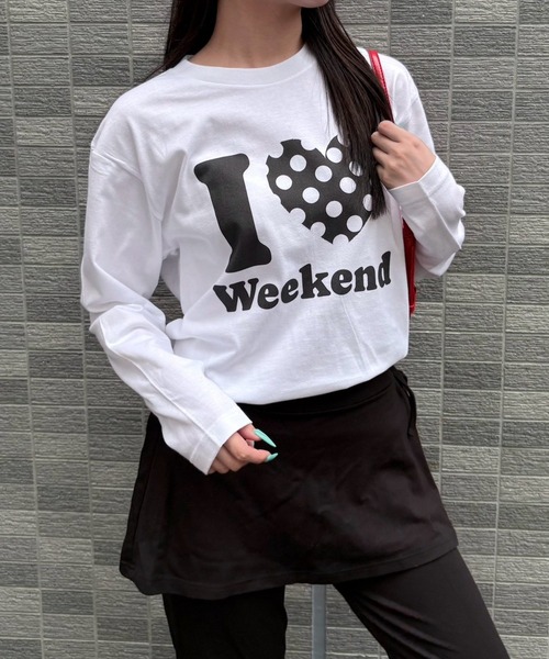 etta（エタ）の「ドット柄ハートロンT／長袖Tシャツ（Tシャツ/カットソー・レディース・ホワイト/A・MEDIUM）」の16枚目の写真