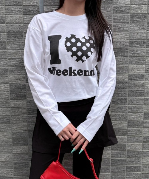 etta（エタ）の「ドット柄ハートロンT／長袖Tシャツ（Tシャツ/カットソー・レディース・ホワイト/A・MEDIUM）」の17枚目の写真