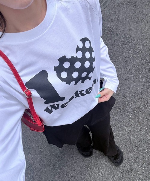 etta（エタ）の「ドット柄ハートロンT／長袖Tシャツ（Tシャツ/カットソー・レディース・ホワイト/A・MEDIUM）」の15枚目の写真
