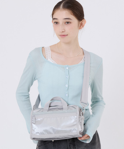 MINI DUFFEL CROSSBODY フロストシルバーシャイン（ショルダーバッグ