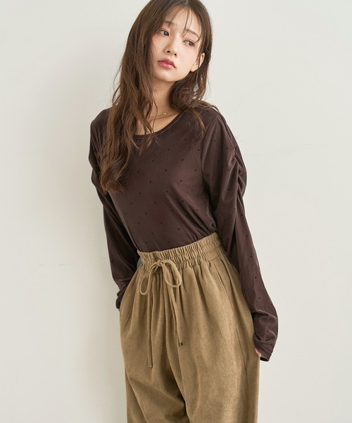 mil(ミル)の「コーデュロイ リラックスパンツ 【588232】(その他パンツ・レディース・ダークベージュ/アイボリー/ブラウン・M-Regular/M-Short/S-Regular/S-Short)」の12枚目の写真