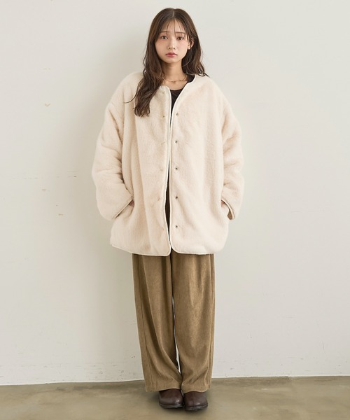 mil(ミル)の「コーデュロイ リラックスパンツ 【588232】(その他パンツ・レディース・ダークベージュ/アイボリー/ブラウン・M-Regular/M-Short/S-Regular/S-Short)」の16枚目の写真