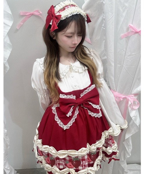 Ank Rouge(アンクルージュ)の「【再販】ショートケーキの夢ワンピース(ワンピース・レディース・レッド/ピンク・M)」の20枚目の写真