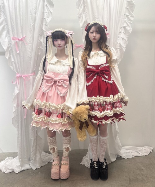 Ank Rouge(アンクルージュ)の「【再販】ショートケーキの夢ワンピース(ワンピース・レディース・レッド/ピンク・M)」の15枚目の写真