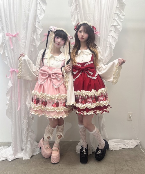 Ank Rouge(アンクルージュ)の「【再販】ショートケーキの夢ワンピース(ワンピース・レディース・レッド/ピンク・M)」の17枚目の写真