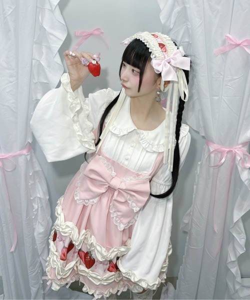 Ank Rouge(アンクルージュ)の「【再販】ショートケーキの夢ワンピース(ワンピース・レディース・レッド/ピンク・M)」の6枚目の写真