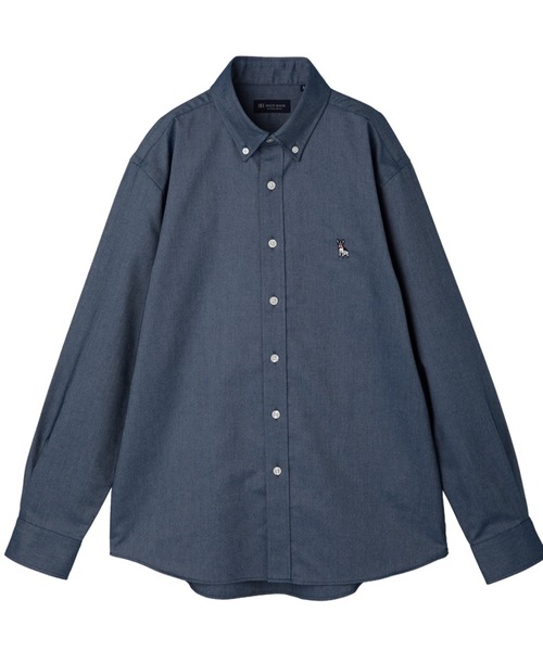 TOKYO SHIRTS(トウキョウシャツ)の「カジュアルシャツ フレンチブルドッグ刺繍 オックスフォードシャツ ボタンダウン 長袖 メンズ(シャツ/ブラウス・メンズ・ネイビー・M/L/XL/LL/S)」の1枚目の写真