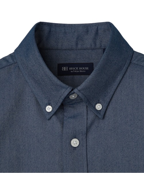 TOKYO SHIRTS(トウキョウシャツ)の「カジュアルシャツ フレンチブルドッグ刺繍 オックスフォードシャツ ボタンダウン 長袖 メンズ(シャツ/ブラウス・メンズ・ネイビー・M/L/XL/LL/S)」の3枚目の写真