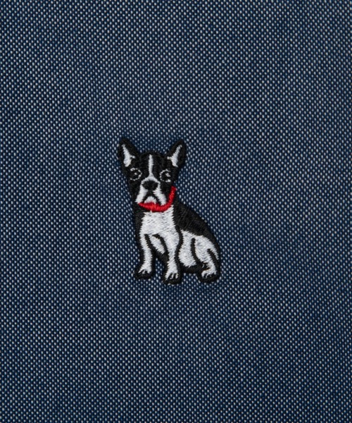 TOKYO SHIRTS(トウキョウシャツ)の「カジュアルシャツ フレンチブルドッグ刺繍 オックスフォードシャツ ボタンダウン 長袖 メンズ(シャツ/ブラウス・メンズ・ネイビー・M/L/XL/LL/S)」の5枚目の写真