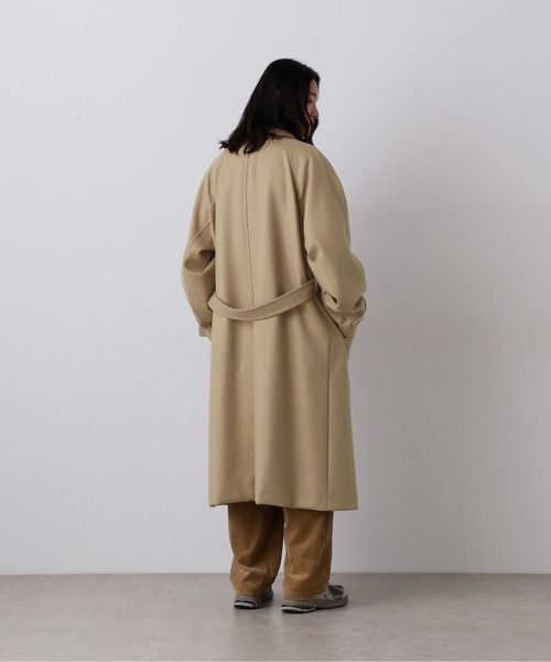 YLEVE(イレーヴ)の「YLEVE / SUPER100'S WOOL MELTON COAT(ダウンジャケット/コート・メンズ・ベージュ・3/4/5)」の15枚目の写真
